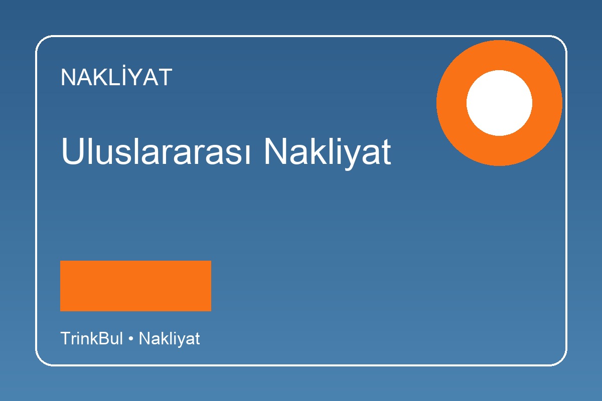 Uluslararası Nakliyat
