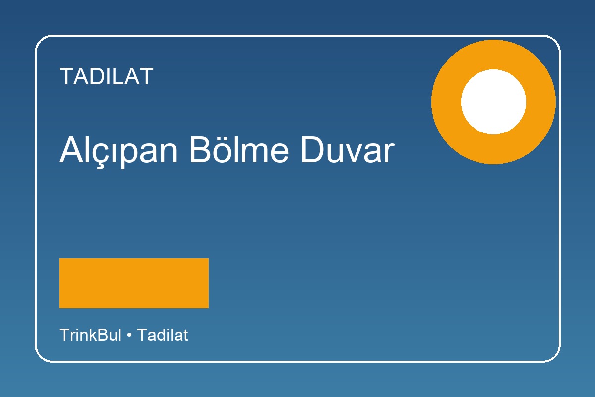 Alçıpan Bölme Duvar